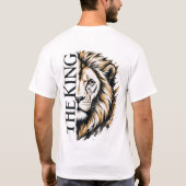 王 - 雄偉なるライオンの肖像 Tシャツ (裏面)