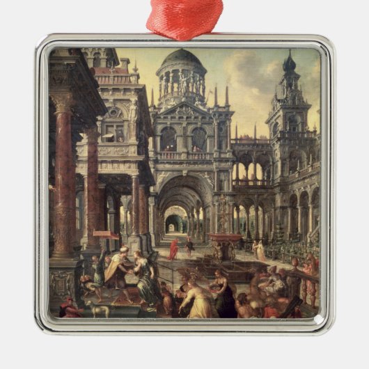 王SolomonおよびShebaの女王 メタルオーナメント (正面)