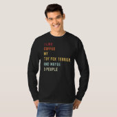 玩具キツネテリアレトロドッグ及びコーヒー Tシャツ (正面フル)
