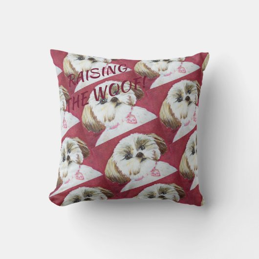 玩具シーズー(犬)TZUミックス クッション (正面)