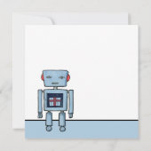 玩具ロボット誕生日招待状 招待状 (裏面)