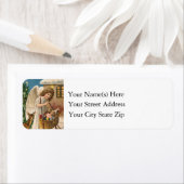 玩具付きクリスマスエンジェルヴィンテージ ラベル (インサイチュ)