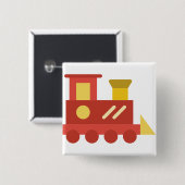 玩具列車 缶バッジ (正面&裏面)