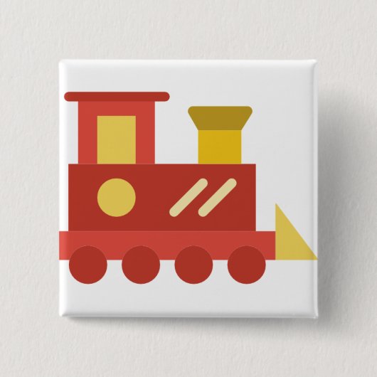 玩具列車 缶バッジ (正面)