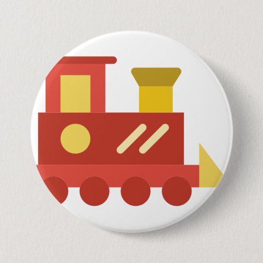 玩具列車 缶バッジ (正面)