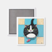 玩具用マウスマグネット付き猫 マグネット (正面/裏面)