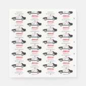 玩具警察車名前をカスタムする子供の誕生日 スタンダードランチョンナプキン (正面)