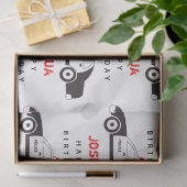 玩具警察車名前をカスタムする子供の誕生日 薄葉紙 (ギフト)