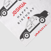 玩具警察車名前をカスタムする子供の誕生日 薄葉紙 (詳細)
