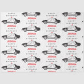 玩具警察車名前をカスタムする子供の誕生日 薄葉紙 (正面)