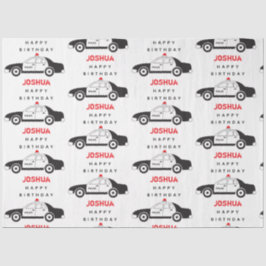 玩具警察車名前をカスタムする子供の誕生日 薄葉紙