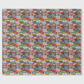 玩具車包み紙 ラッピングペーパー (フラット)