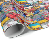 玩具車包み紙 ラッピングペーパー (ロールコーナー)