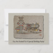 玩具電車 招待状 (正面)
