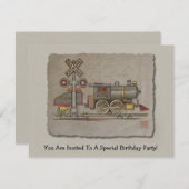玩具電車 招待状 (正面/裏面)