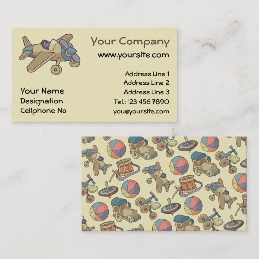 玩具飛行機 名刺 (正面/裏面)