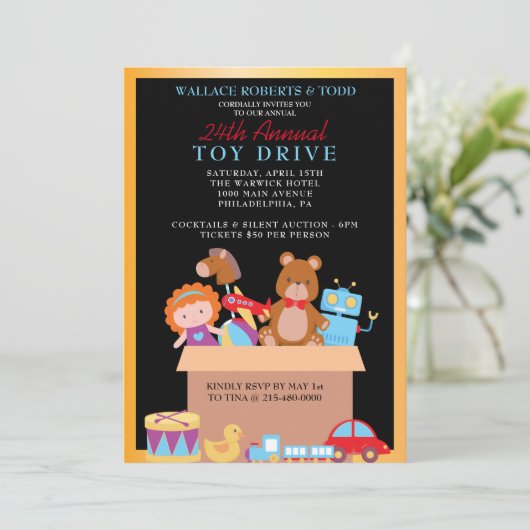 玩具駆動オークションガ企業のラ募金機 招待状 (スタンド正面)