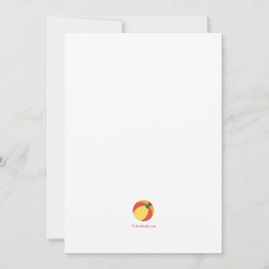 玩具駆動招待状 招待状 (裏面)