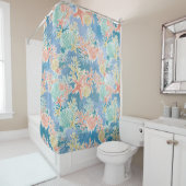 珊瑚およびヒトデのシャワー・カーテン シャワーカーテン (インサイチュ)
