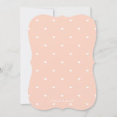 珊瑚および水のブランチおよび快活なブライダルシャワー 招待状 (裏面)