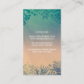 珊瑚および熱帯海の宝物リース 名刺 (裏面)