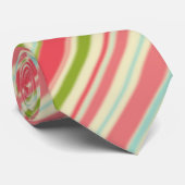 珊瑚および緑のストライプ; ストライプの ネクタイ (ロール)