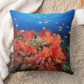 珊瑚および魚 クッション (ブランケット)