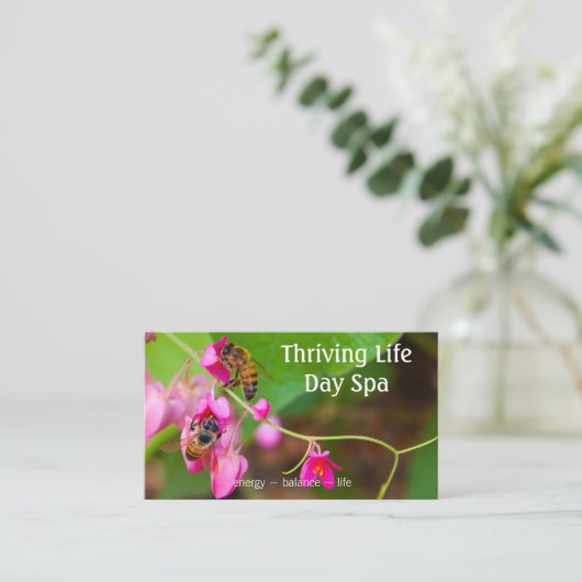 珊瑚つる植物の蜂によっては写真が開花します 予約カード (スタンド正面)