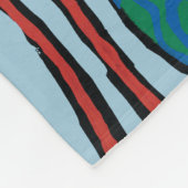 珊瑚とのかわいい象の魚場面 フリースブランケット (角)