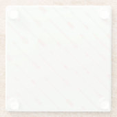 珊瑚によって輪郭を描かれる矢パターン ガラスコースター (裏面)