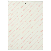 珊瑚によって輪郭を描かれる矢パターン クリップボード (裏面)
