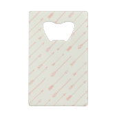 珊瑚によって輪郭を描かれる矢パターン クレジットカード栓抜き (裏面)