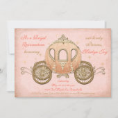 珊瑚のおとぎ話のプリンセスキンセアニェラの招待状 招待状 (正面)