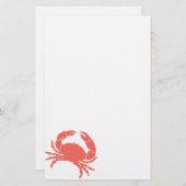 珊瑚のカニ 便箋 (正面/裏面)