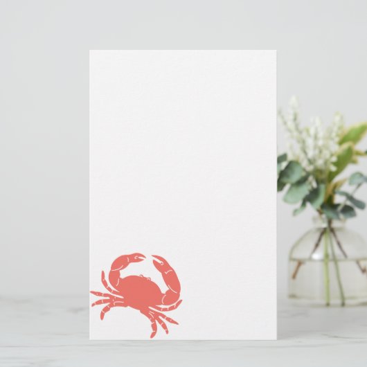 珊瑚のカニ 便箋 (スタンド正面)