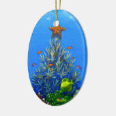 珊瑚のクリスマスツリーのオーナメント セラミックオーナメント (左)