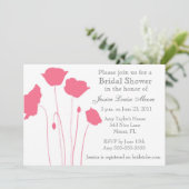 珊瑚のケシのブライダルシャワーの招待 招待状 (スタンド正面)