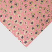 珊瑚のシックでフェイクな金ゴールドそして黒いチータのプリント 薄葉紙 (詳細)