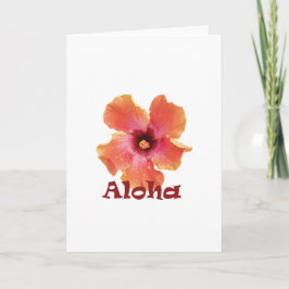 珊瑚のハイビスカスアロハカード カード