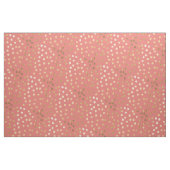 珊瑚のピンクおよび金ゴールドのグリッター都市点 ファブリック (ヤード)