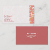 珊瑚のピンクの泡 名刺 (正面/裏面)