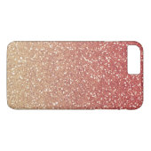 珊瑚のピンクの金ゴールドのフェイクなグリッター Case-Mate iPhoneケース (裏面(横))