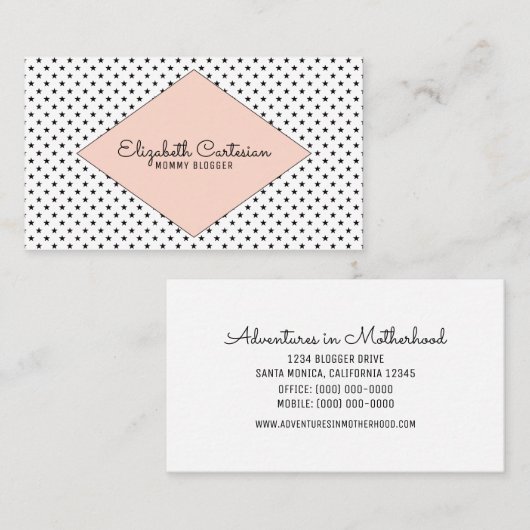 珊瑚のモダンは名刺を主演します コーリングカード (正面/裏面)