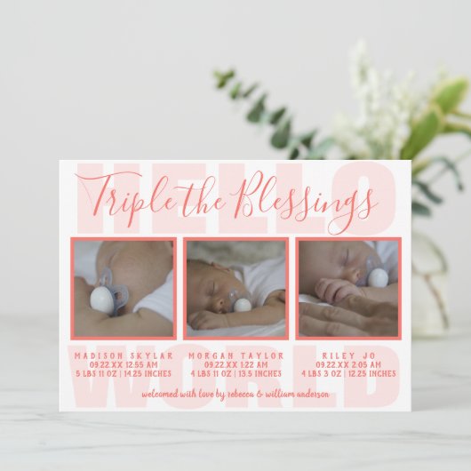 珊瑚の三重項は恵み3の写真を三倍にします 案内状 (スタンド正面)