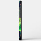 珊瑚の上に華やかで素朴な緑がかった仮想的な花 Case-Mate iPhoneケース (裏面 / 左)