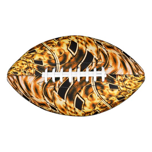 珊瑚の光の影で金ゴールドに捻れる アメリカンフットボール (正面)