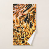 珊瑚の光の影で金ゴールドに捻れる バスタオルセット (ハンドタオル)