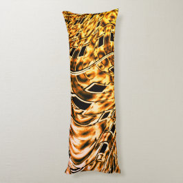 珊瑚の光の影で金ゴールドに捻れる ボディピロー