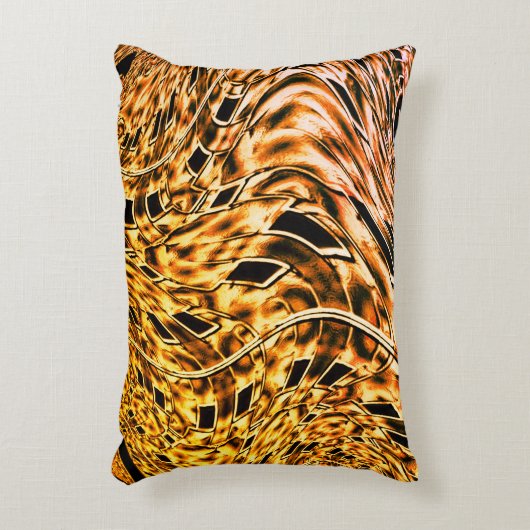 珊瑚の光の影で金色に変わる アクセントクッション (正面(垂直))