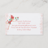 珊瑚の妖精の魔法はクッキーのカップケーキのパン屋を払います 名刺 (裏面)